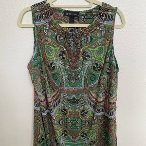 INC beaded sleeveless tunic